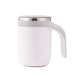 Rechargeable Novelty Self - Stirring and Warming Mug - 301 - 400ml (White Rechargeable)