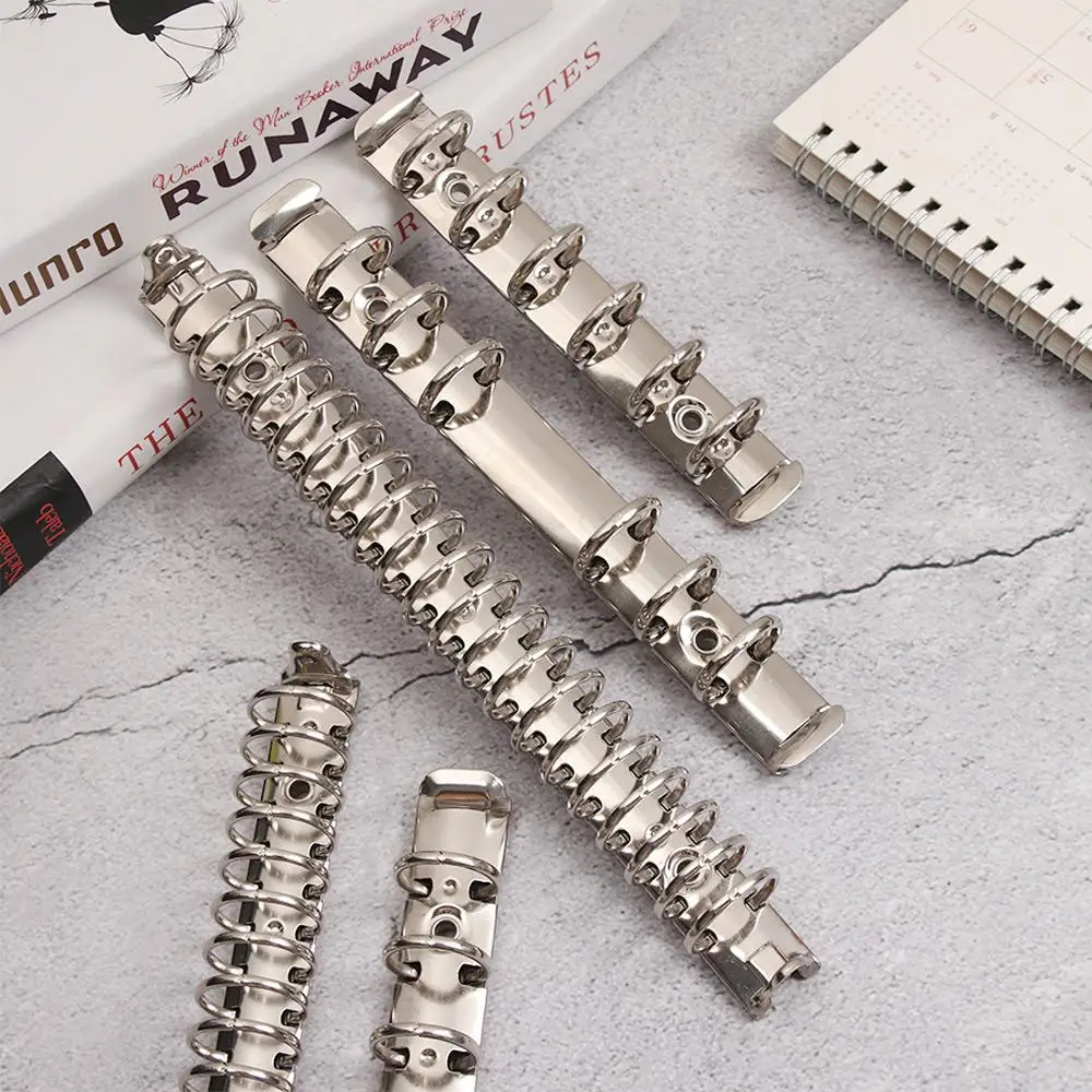 Metal Spiral Rings Binder Clip Loose-leaf File Folder Clip Notebook Accessory Stationery A4/B5/A5/A6/A7 metal ring binder metal binder ring notebook accessories staples office supplies loose leaf binder clips binder clip