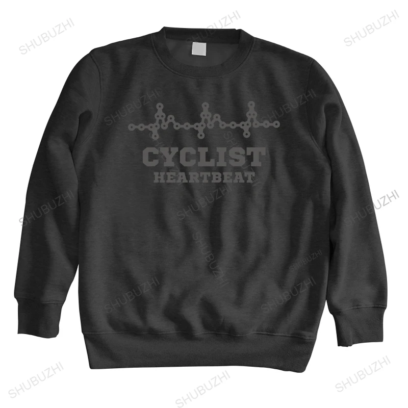 

new casual hoodies men cotton tops Man crew neck sweatshirts CYCLIST HEARTBEAT autumn top gift Male long sleeve sweatshirt