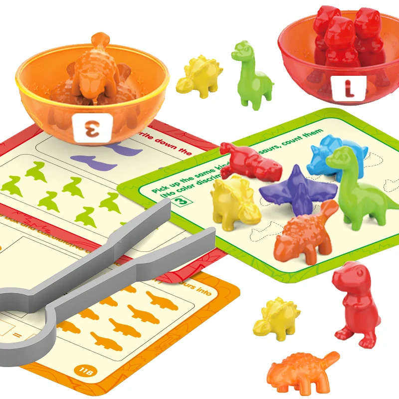 Kid Animal Sorting Sensory Toy Montessori Color Matching Math Counting Addition Subtraction Learn Game Preschool Educational Toy