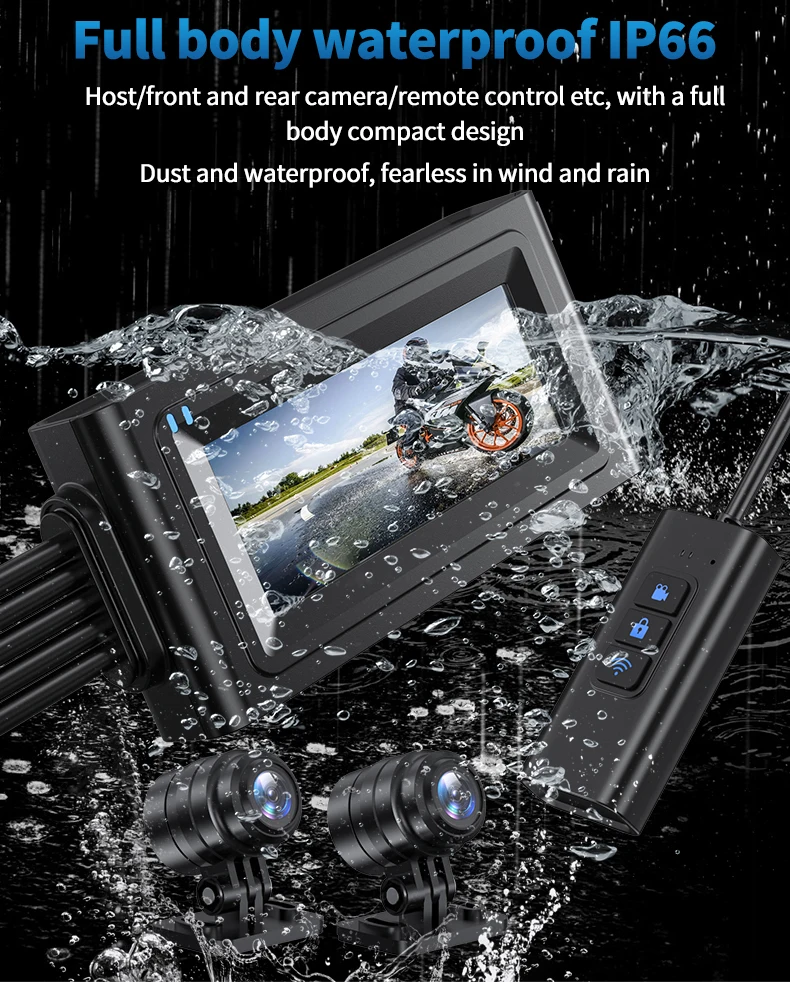 Caméra d'action V10 4K avec carte SD 64 Go - Étanche sport