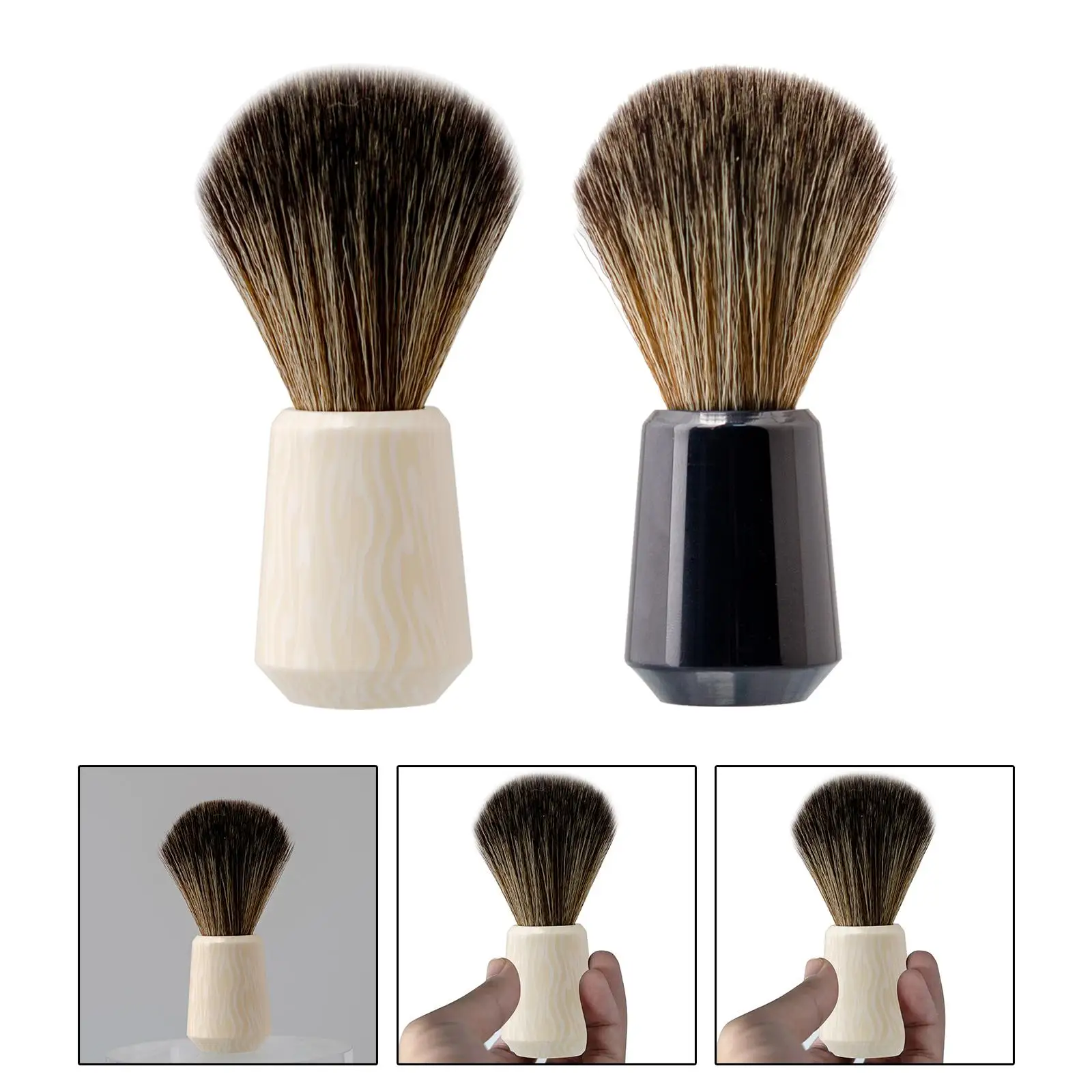 Men Shaving Brush Gift for Him Dad Father Men Boyfriend Accessories Lightweight Nylon Bristles for Home Travel Barbershop Salon