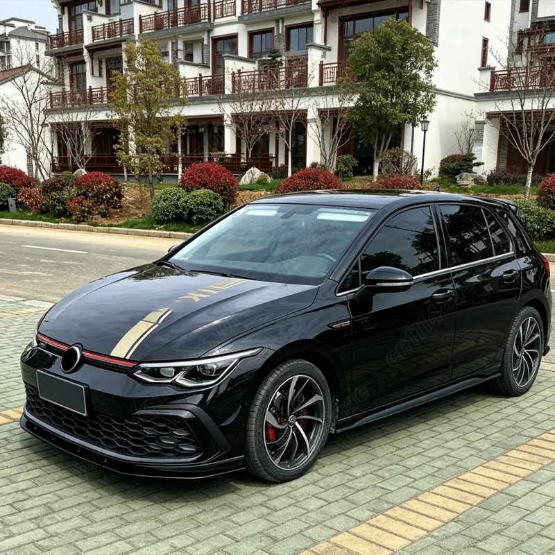폭스바겐 골프 MK8 골프 8 GTI R-라인 2020 2021 2022 2023 2024 자동차 프론트 범퍼 립 카 프론트 턱 스포일러 바디 개조 키트