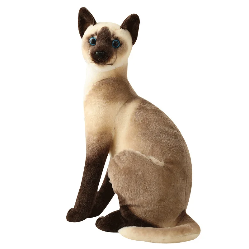 

new creative plush simulation Siamese cat toy kids‘ Christmas birthday gift about 35cm-40cm