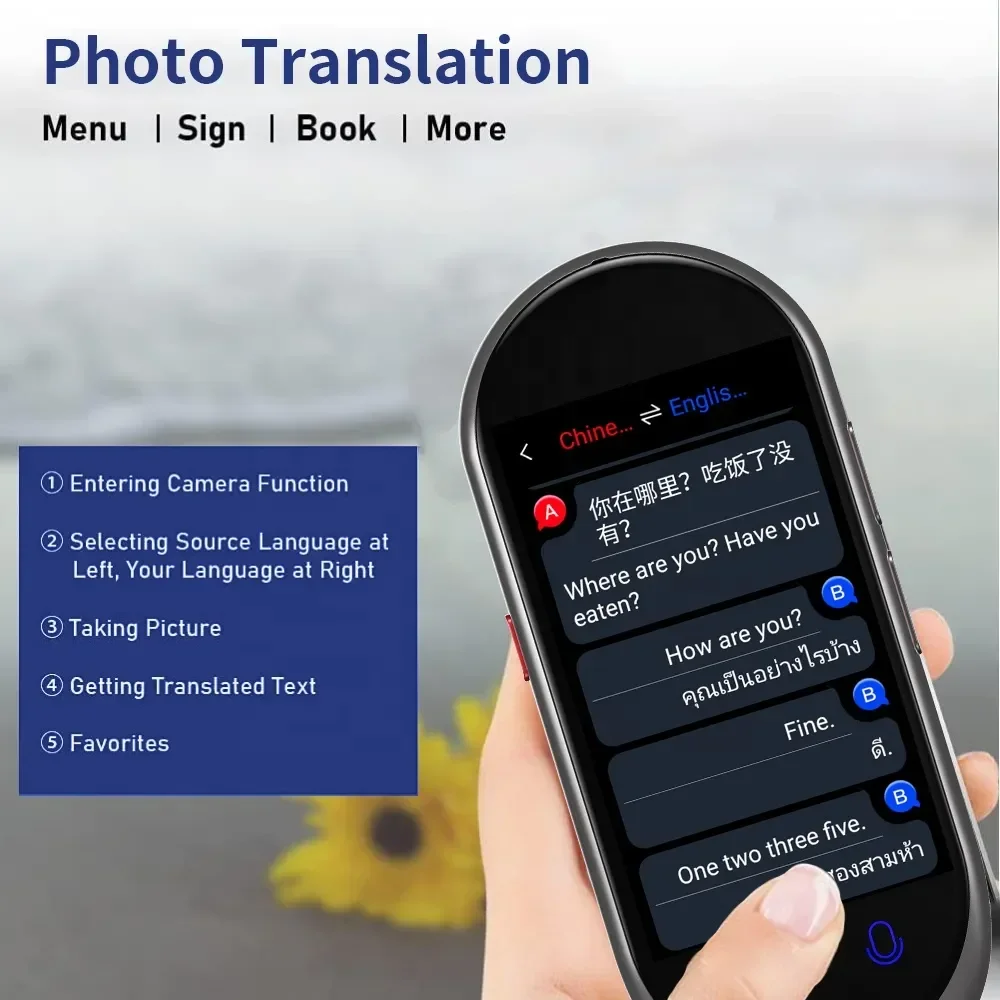 Hot Selling Voice Translator Chat GPT A10 Simultaneous Translator Support 4G SIM Card Global Travel Offline Translation New