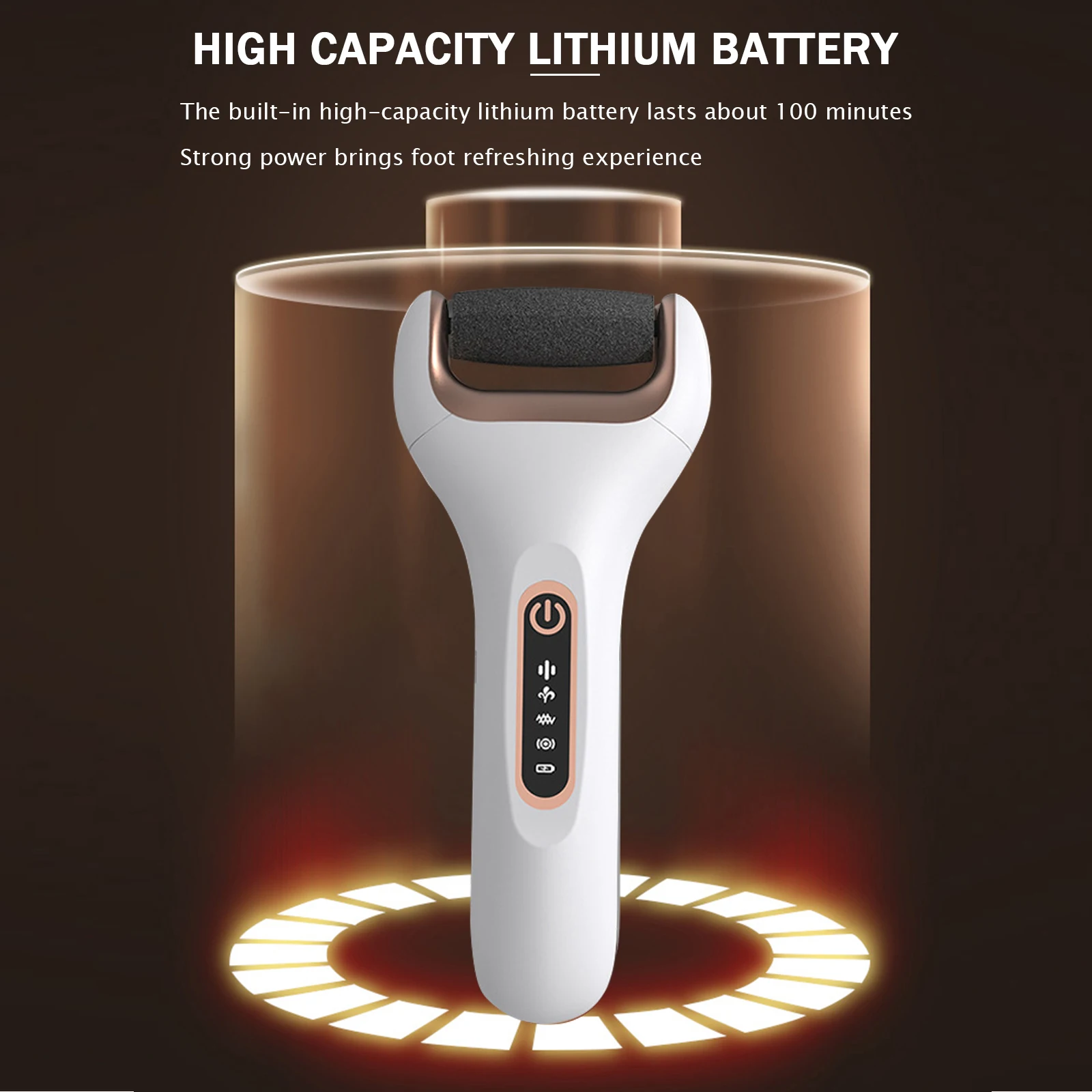 Electric Foot File Grinder Callus Dead Skin Remover USB Recharge Waterproof Pedicure Tool Foot Care Tool for Hard Cracked Clean 6