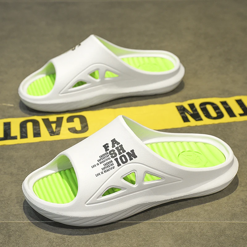 

Мужские массажные шлепанцы, летняя дышащая обувь на толстой подошве, удобная домашняя обувь, Молодежная уличная модная пляжная обувь