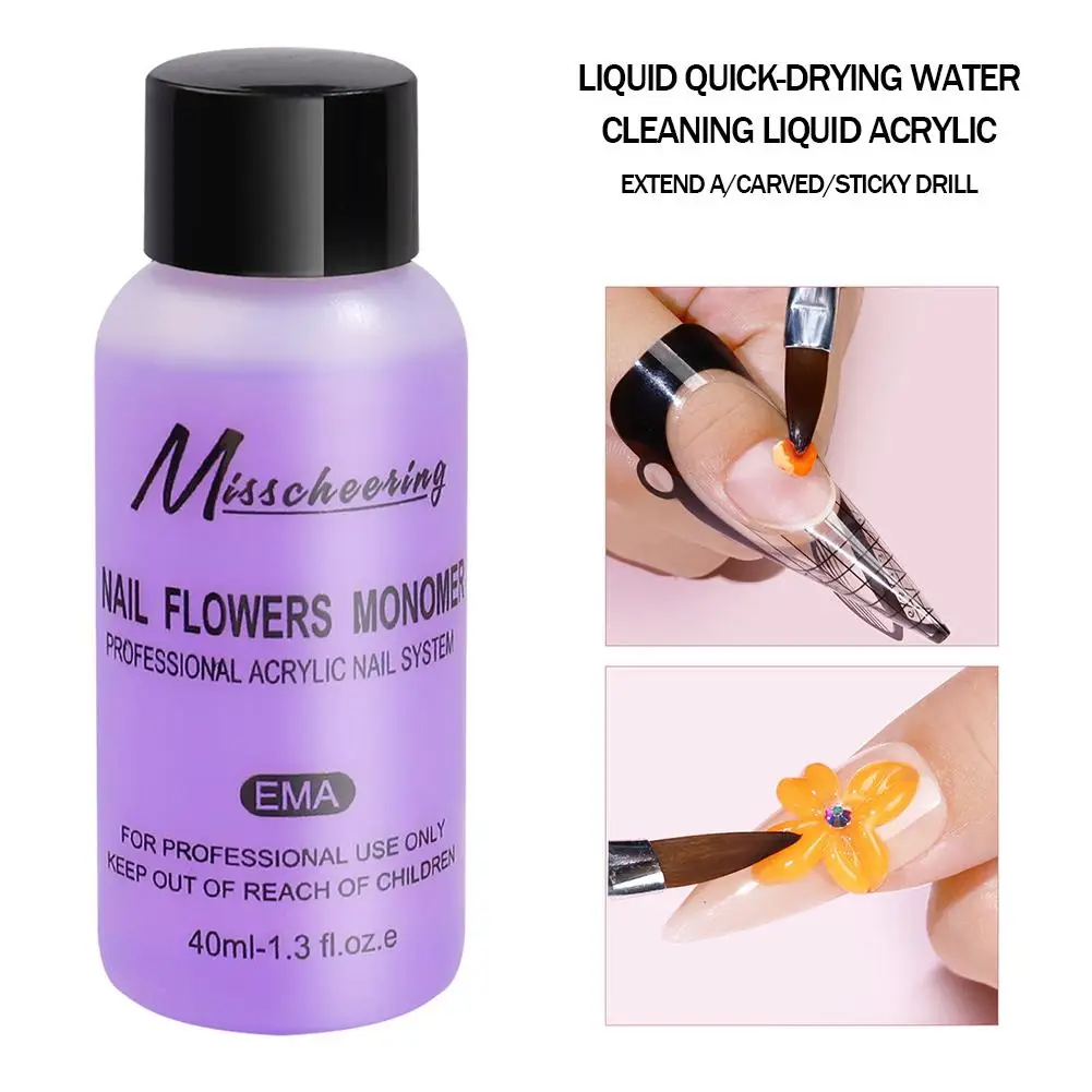 40ml Acrylic Monomer Liquid for Powder Manicure Nail Art for Home Salon