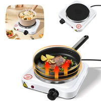 BRIEFNESS Stainless Steel Electric Hot Plate 1000W, Desktop Cooking Warmer for Coffee Tea, Camp RV Use with Temperature Control