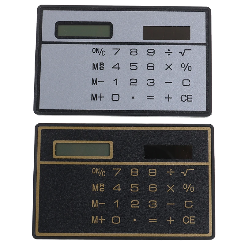 Mini Digital Calculator Credit Card Size Stealth School Cheating Pocket Size 8 Digit