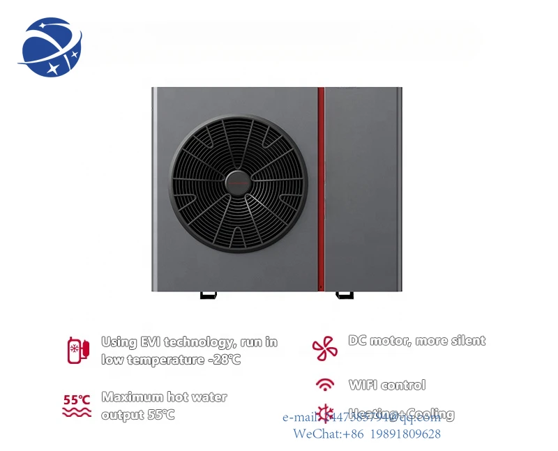 

Yun YiMonoblock Warmtepomp Boilers Inverter R32 Evi Hoge Cop Warmtepomp 9KW 12KW Lucht-water Verwarming Pomp