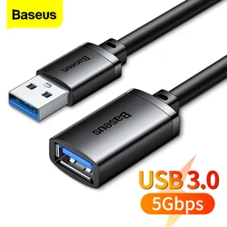 Baseus USB Extension Cable USB 3.0 2.0 Extender Cable Cord For Smart TV XBox One SSD PC Laptop 5Gbps Fast Speed Cable 2m 3m 5m