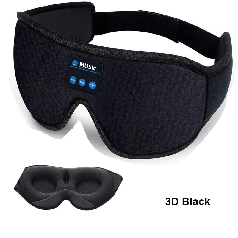 Masque de sommeil Bluetooth, casque sans fil Bluetooth 5.0 de masque de  sommeil 3D