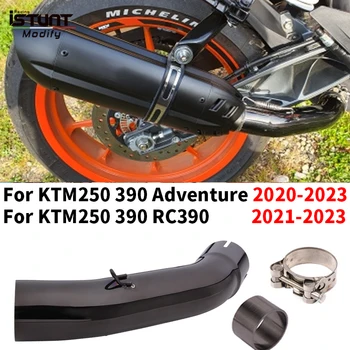 Motorcycle Exhaust Moto Escape Systems Modified Muffler Slip On For KTM DUKE 250 390 RC390 Adventure 2020-2023 Middle Link Pipe