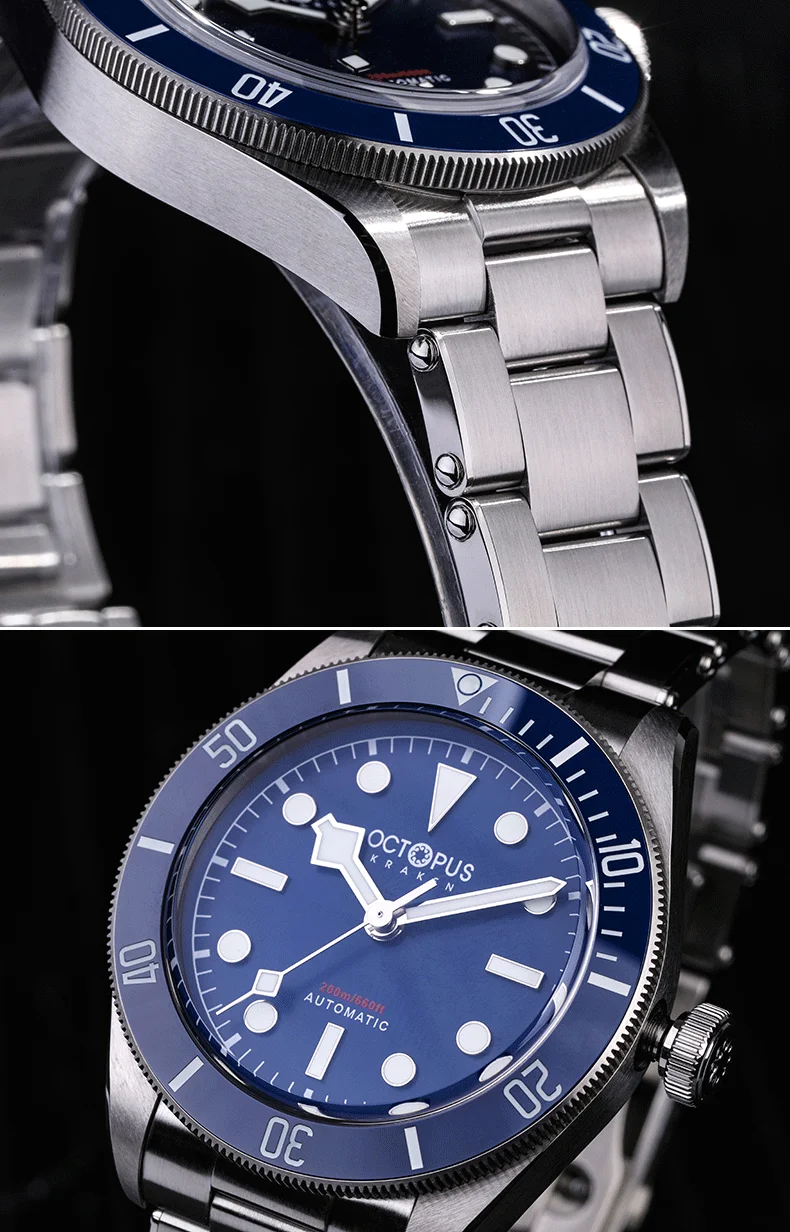 Octopus Kraken BB58 Watch For Men 39mm Vintage SW200 Movement