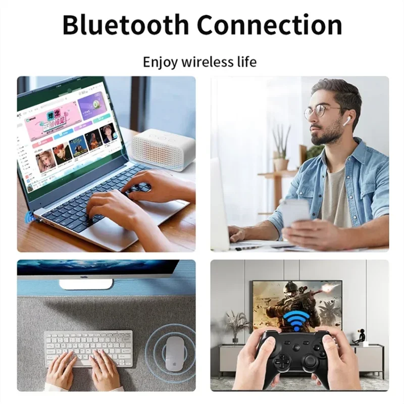 Bluetooth Adapter Bluetooth Audio Receiver Bluetooth Transceiver Adapter Bluetooth Aux Adaptor Auto Bluetooth 5.1 Adapter For Pc Usb Bluetooth Dongle Receiver For Speaker Mouse Keyboard Music Car Audio Transmitter