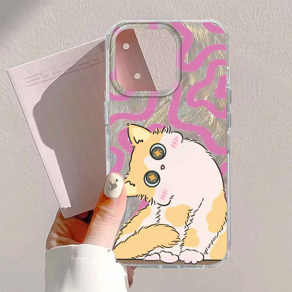 Chic Cartoon Black TV Cat Phone Case