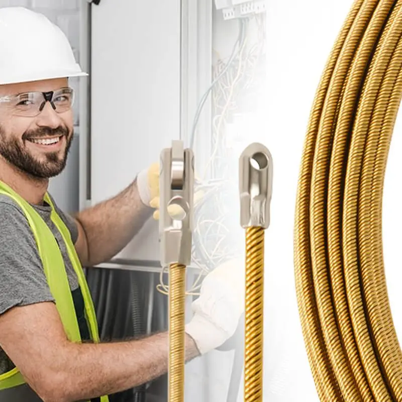 Universal Wire Threading Device 5/10m Spring High Elasticity Rope Pulling Device With Pulley Electricians Wire Lead Cable Puller