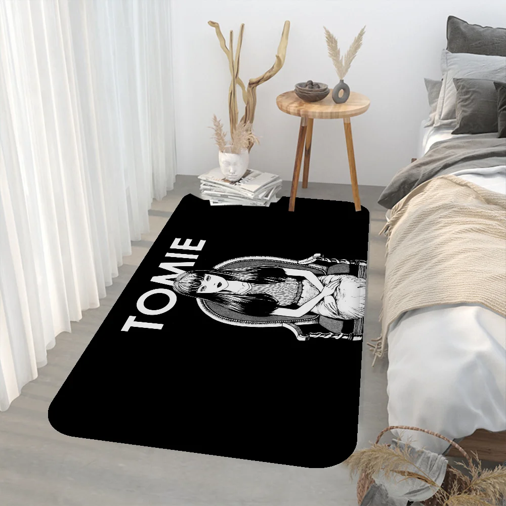 Japanese Horror Anime Floor Mat Bathroom Mat Kids Room Bedroom Decoration Balcony Anti-Slip Doormat Living Room Bedside Rugs 2