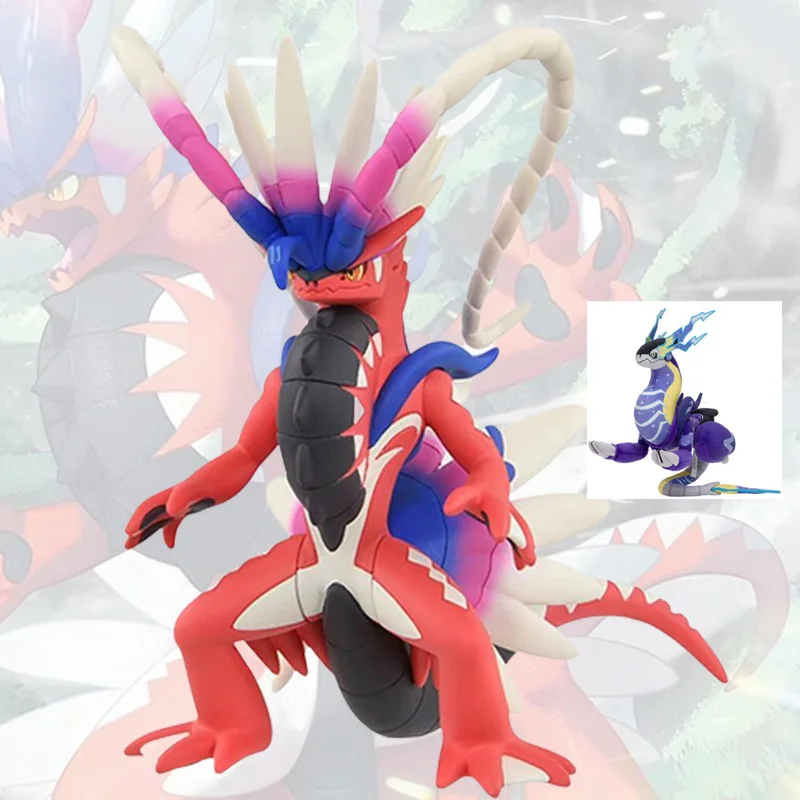 

Новинка, 30 см, фигурки героев Аниме Pokemon Koraidon Miraidon, модель, кукла, алая, фиолетовая серия, плюшевая игрушка, периферийные монстры, кавайный подарок для детей