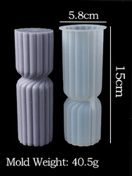 Nordic Cylindrical Silicone Mold for Candle and Soap Making - DIY Aromatic and Resin Crafts Decor (004)