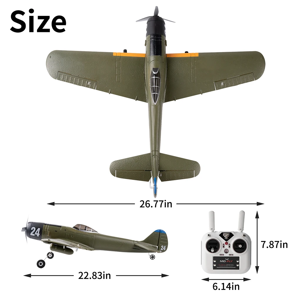 Kootai Ki84 WWII Fighter 690mm Wingspan 2.4GHz 4CH Built-in Gyro 3D/6G Switchable EPP RC Airplane RTF Supports SBUS GPS 5