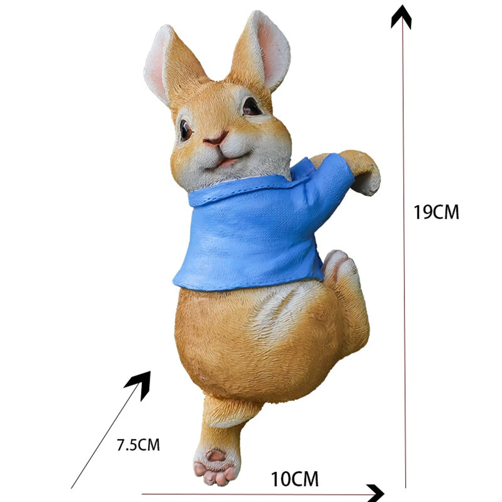 Cute Rabbit Statue Ornament Garden Supplies Resin Figurine Decoration Craft Handicraft  Gifts for Outdoor Indoor Yard