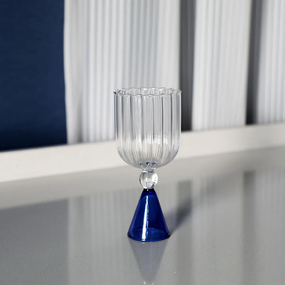 1 pc Creative Ins Summer Wine Glass Colored Fruit Juice Ice Cream Retro Cute Water Cup Cold Shop Drinking Utensils