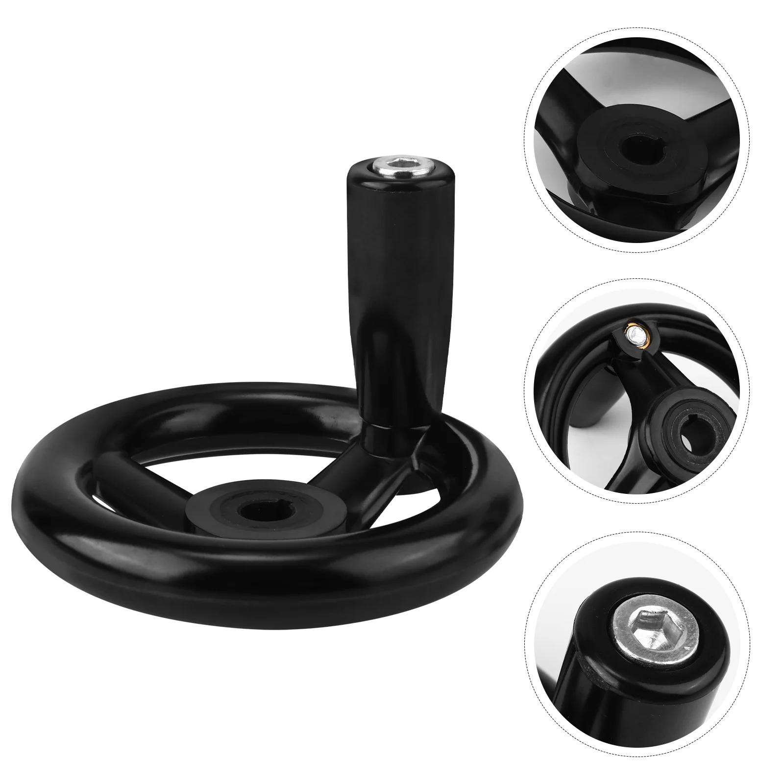 Round Hand Wheel Hand Crank Revolving Handle 3 Spoke Bakelite Crank for Disassemble cnc handwheel mounting crank handles