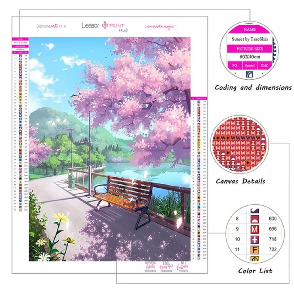 Description Picture 6 of itemDiamond Painting 5D DIY Anime Scenery Picture Full Diamond Mosaic Rhinestones Embroidery Cross Stitch Kits Home Decor Handicraft