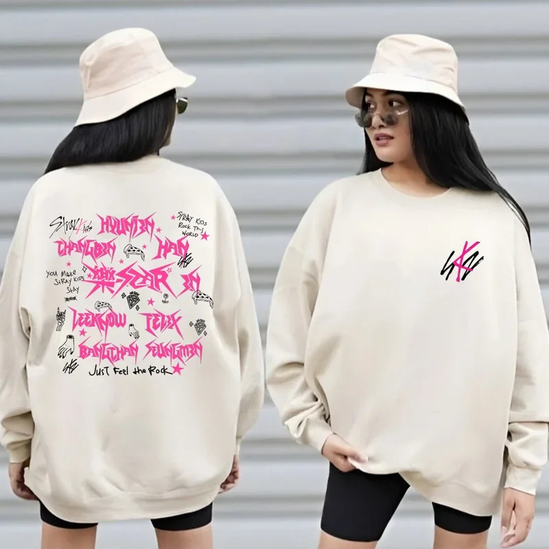 

Stray Kids 5 Star Sweatshirt Women Men Korean Autumn Pullovers Streetwear Y2k Kpop Fashion Straykids 5 Star S-class Sweatshirts