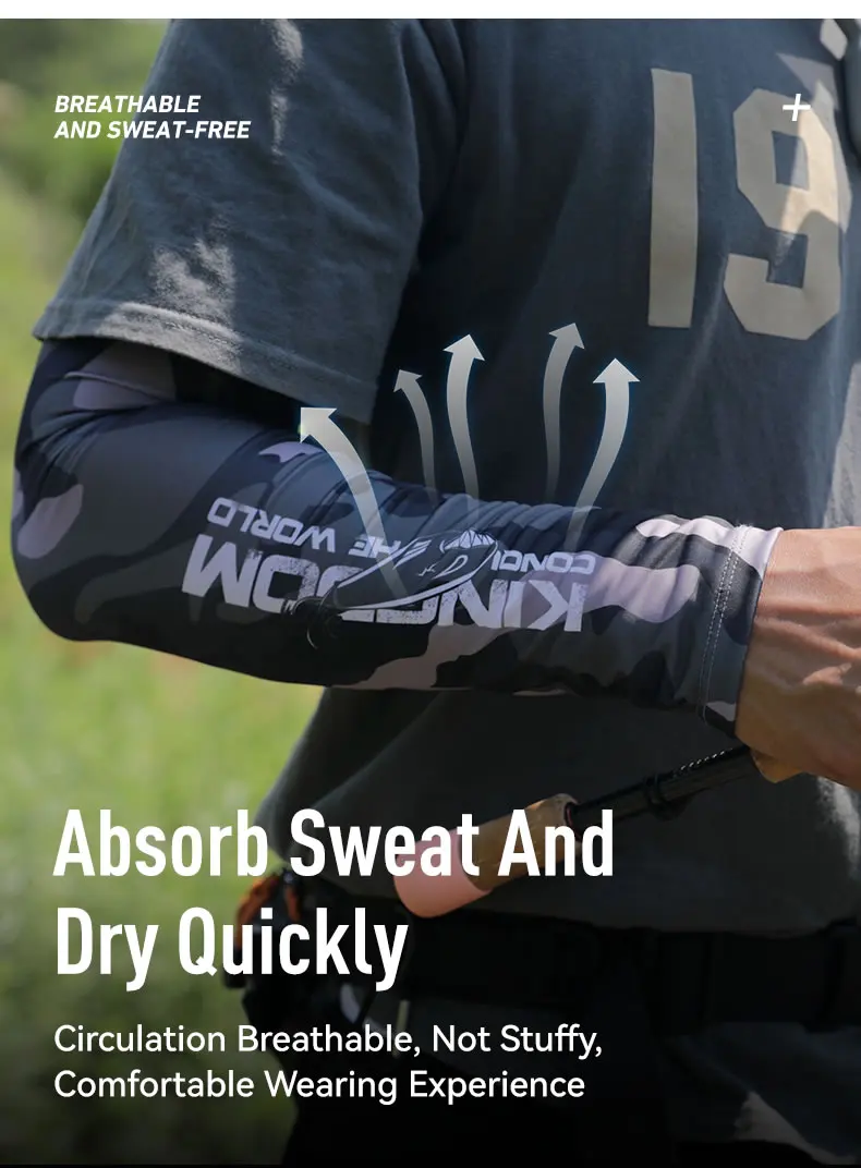 Description Picture 5 of itemKingdom Outdoor Sport Fishing Sleeves UV Protection Scarf Ice Silk Face Cover Mask Breathable Arm Cover Sleeves Cycling Sport