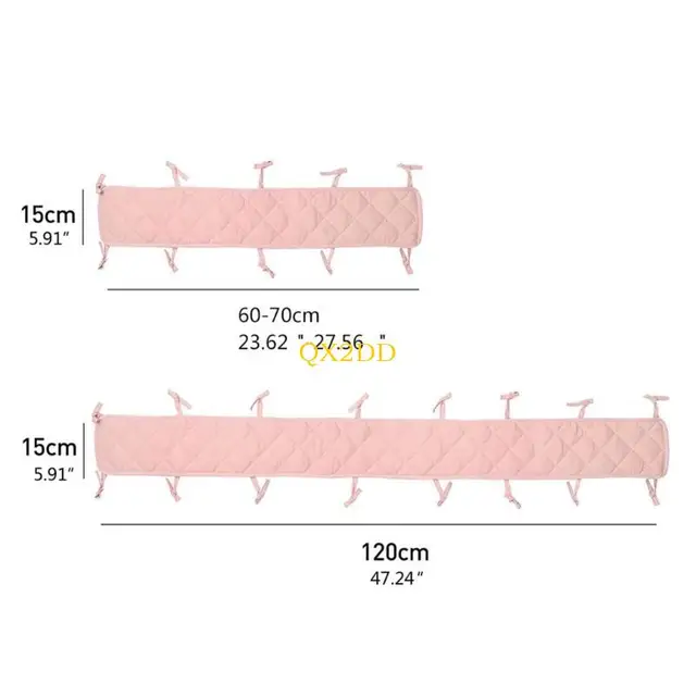 QX2D Cotton Crib Bumper for Protection Wrap Baby Anti-bite Solid Color Bed Fence Guardrail Baby Care Baby Safety Product 6