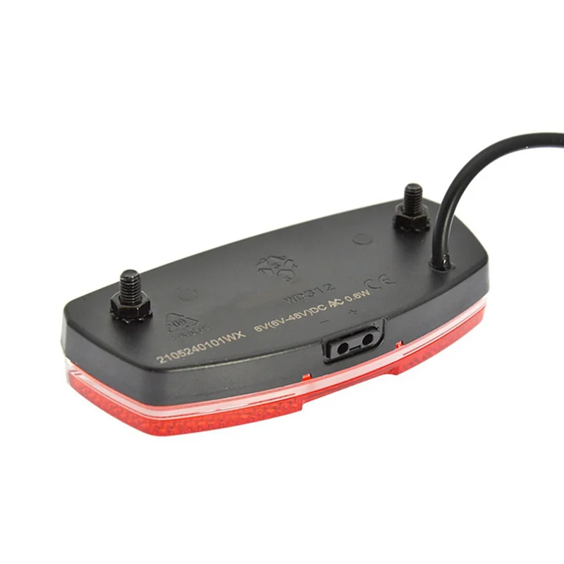 Ebike Tail Light Electric Bike Tail Light Input 6V-48V LED Light with Bicycle Reflector Electric Bike Tail Light HOT