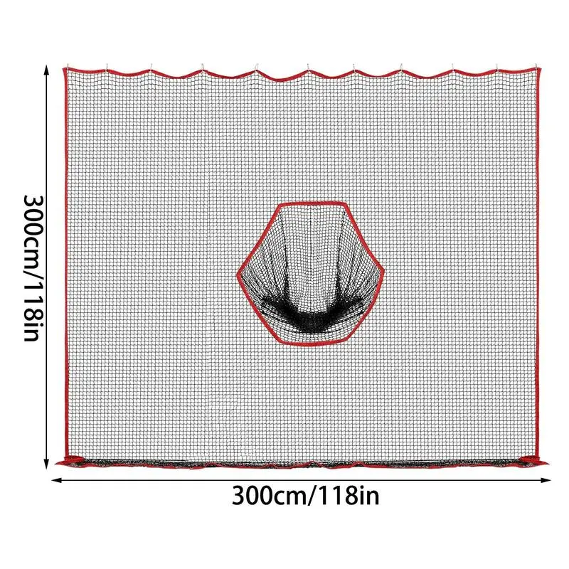 Golf Hitting Net 10x10ft Barrier Golf Net Heavy Duty Netting Training Aid Practice Ball Barrier For Golfers Backyard Driving 6