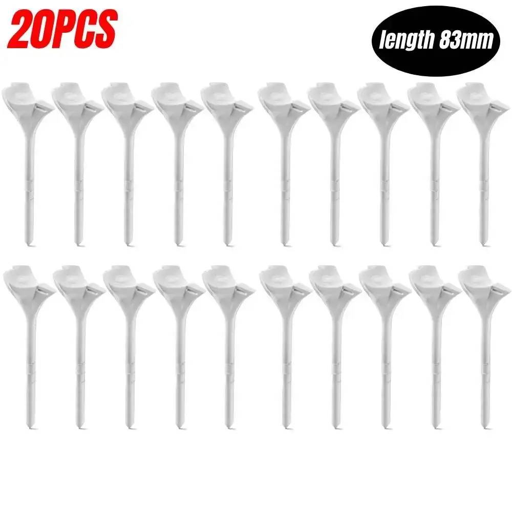 

20pcs Durable Golf Simulator Tees Plastic 83mm Diagonal Golf Ball Stand Reduce Ball Spin 10° Oblique Insertion