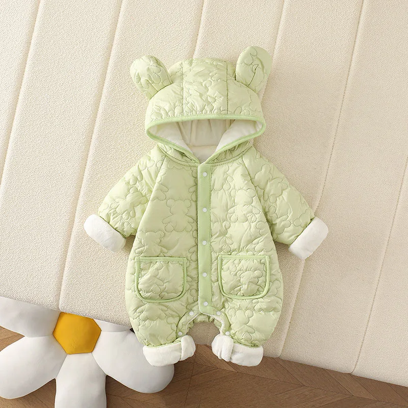 Autumn Baby Girls Fleece Jumpsuit