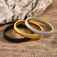 Classic Fashion Pop Punk Men's Spring Elastic Stainless Steel Bracelet Arm Ring Sleeve Hoop Jewelry Gift For Dad Valentine's Day 1