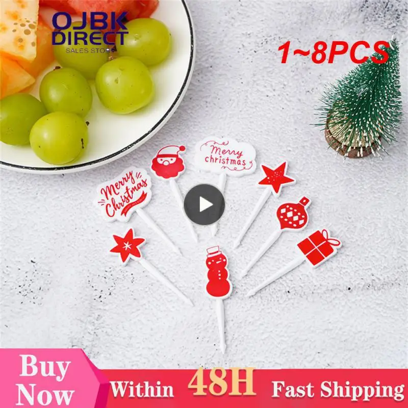 

1~8PCS Mini Food Fruit Fork Set Kid Cute Bento Box Decor Dessert Forks Cartoon Toothpick Cake Dessert Party Supply