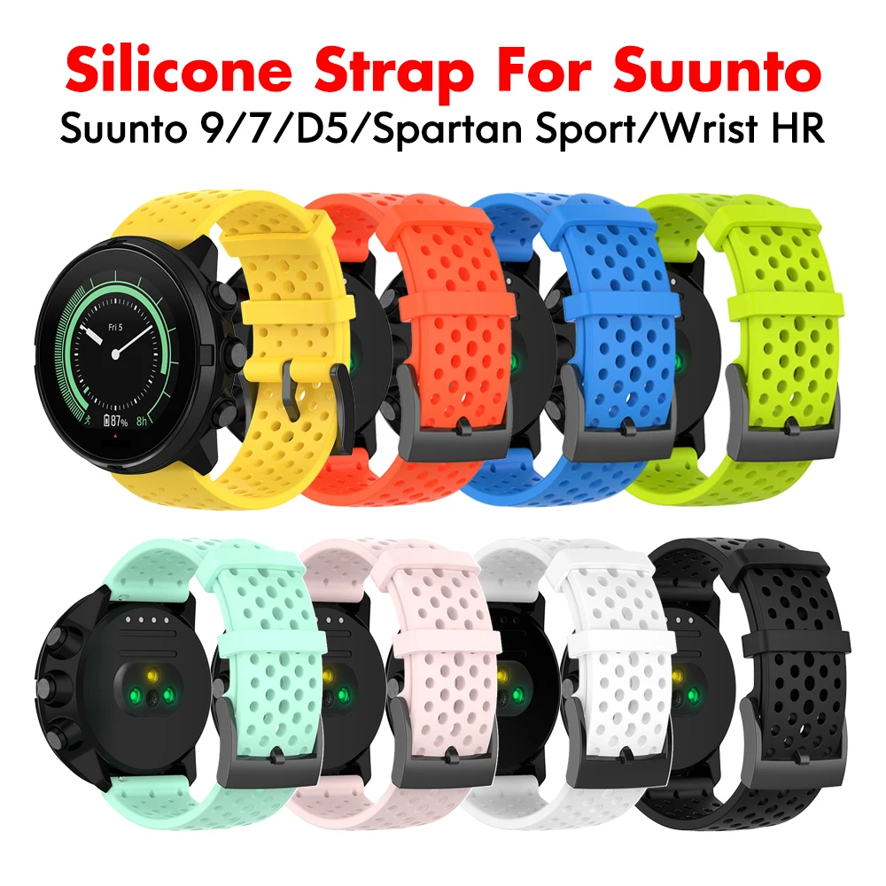 Per Suunto 7/9 Cinturino Di Ricambio Cinturino Sportivo Traspirante In Silicone Morbido Per Cinturino Suunto 9 Baro/9 Spartan/9 Gps