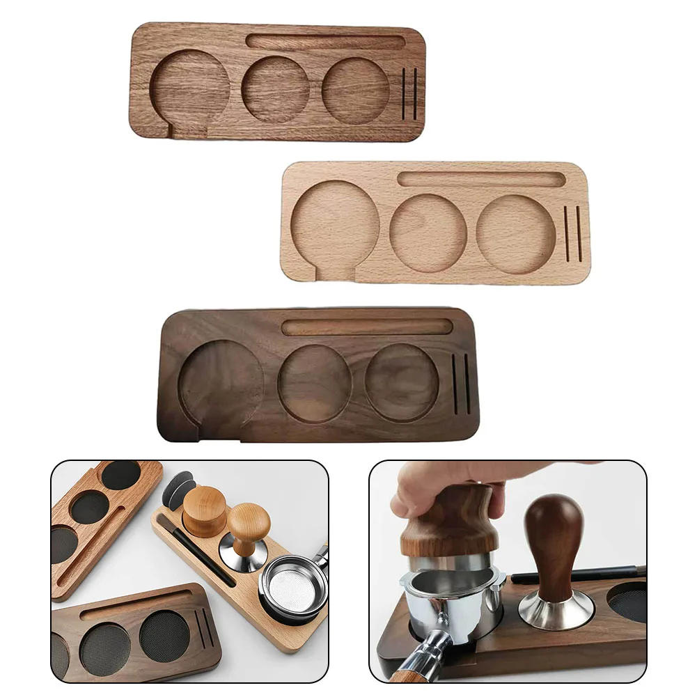 

1pc Coffee Tamper Holder 51mm 58mm Portafilter Filter Wooden Base Stand Espresso Tamper Mat Tamper Station Kitchen Accessories