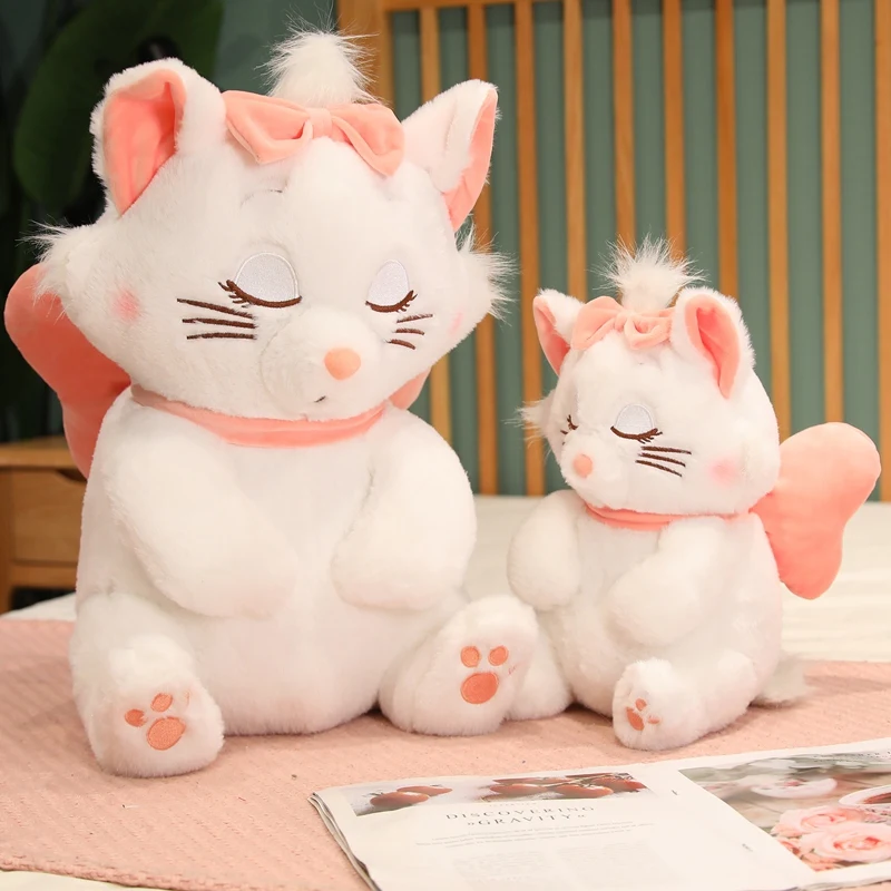 Kawaii Mary Cat About 30/45cm Plush Doll Toys Cute White Cat Pillow High Quality Gifts For Boys Girls Friends Decorate Childrens 1 12 scale miniatures dollhouse books assorted retro vintage mini books doll house miniature items diy dollhouse decorate