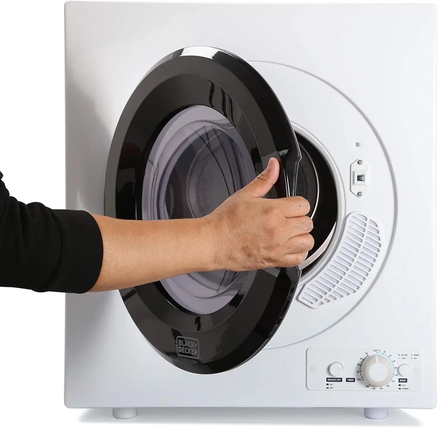 BLACK+DECKER BCED37 Compact Dryer for Standard Wall Outlet, Small, 4 Modes, Load Volume 13.2 lbs., White 4
