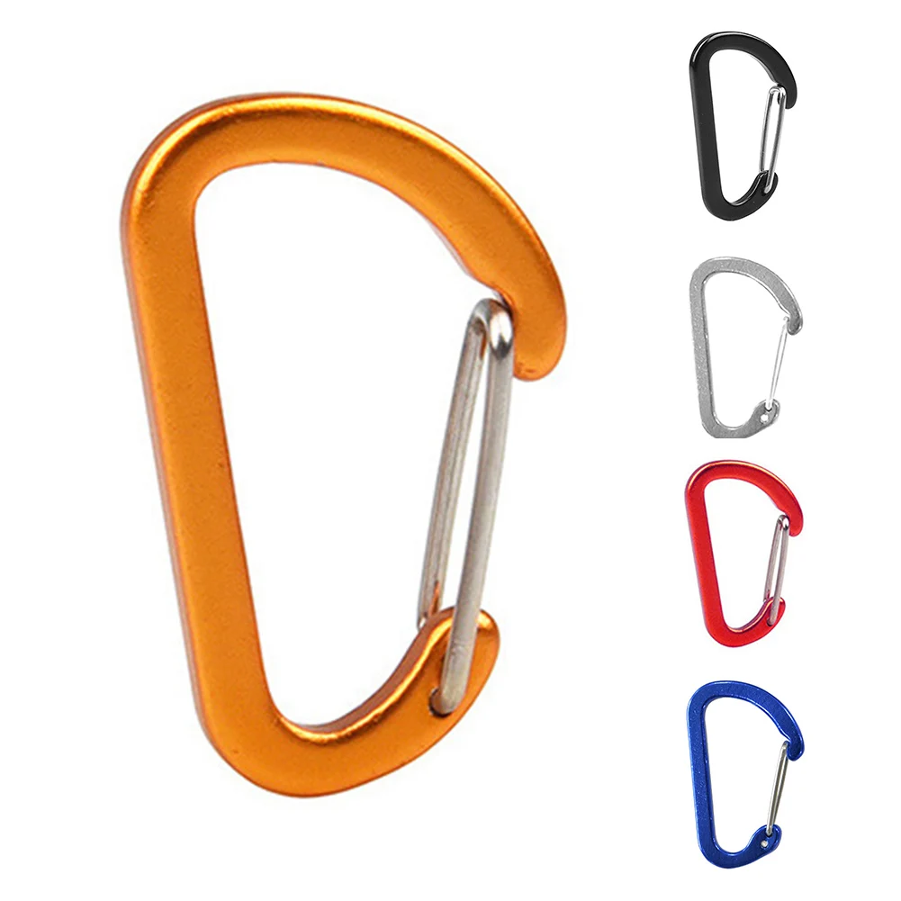 Description Picture 2 of itemCarabiner Clips Aluminum-Alloy Keychain Carabiner Clip D Rings For Camping Hiking Sports Backpack  Outdoor Tool Parts 5 Colors