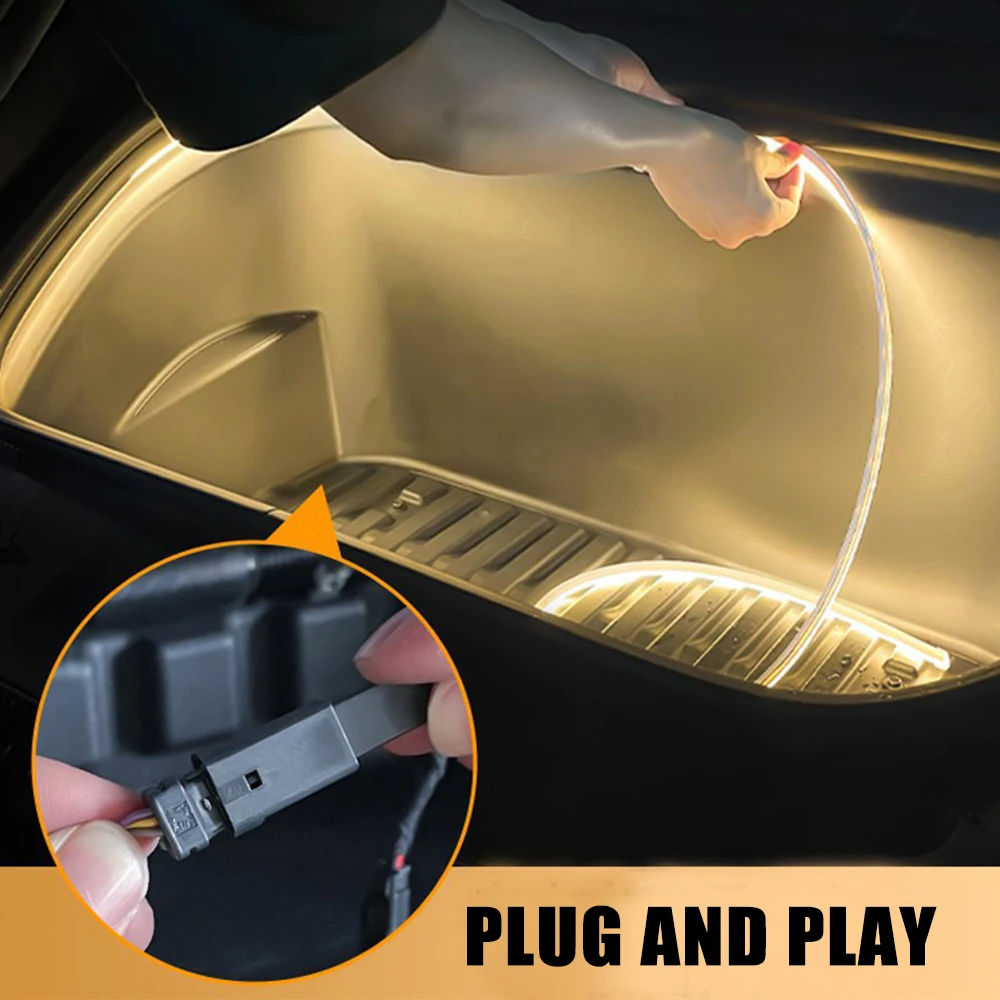 Illuminated Front Trunk Atmosphere Light Strip - Waterproof, Flexible, Easy Install