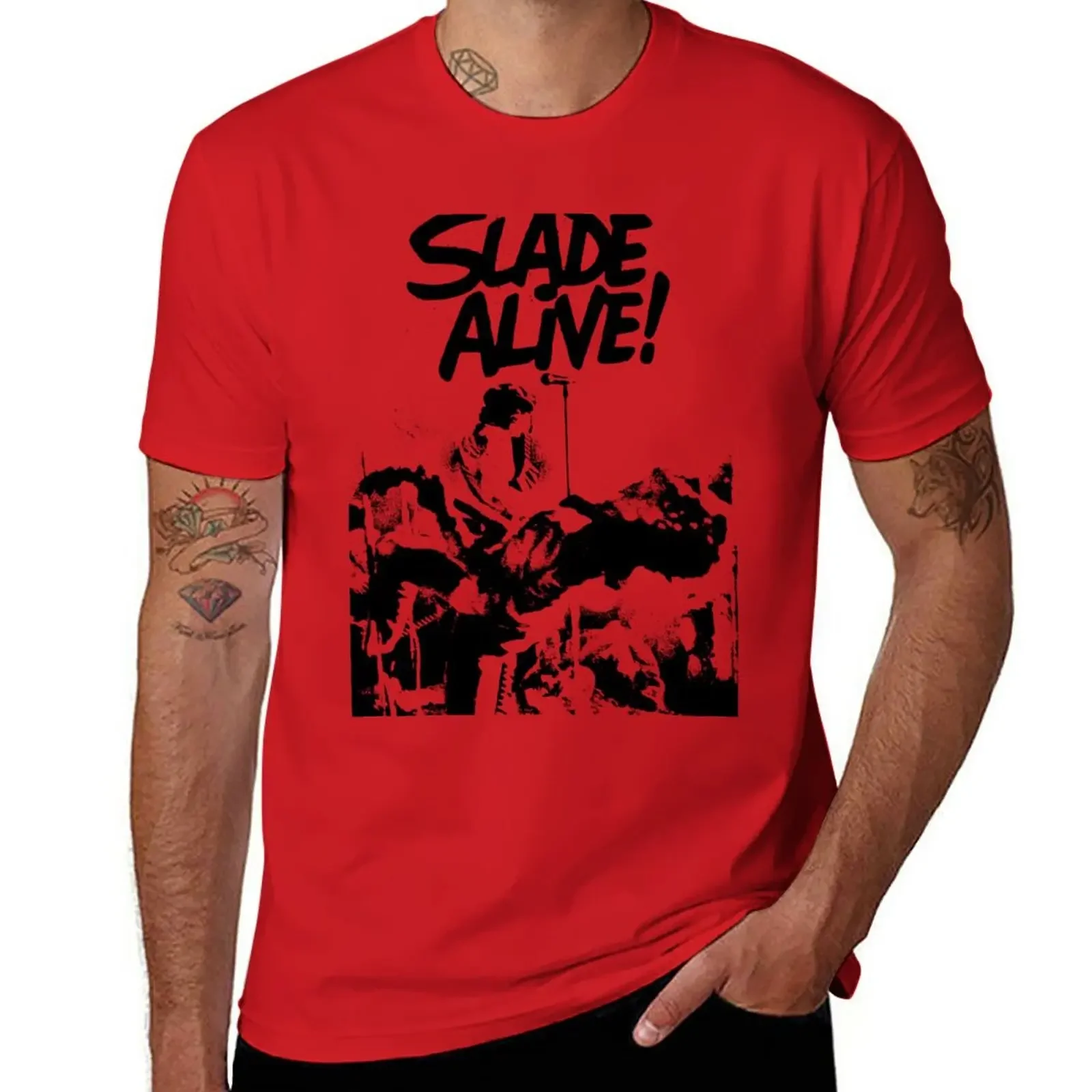 

Новый Slade живой! Футболка, Винтажная футболка, женские топы, эстетическая одежда, мужские Графические футболки, хип-хоп