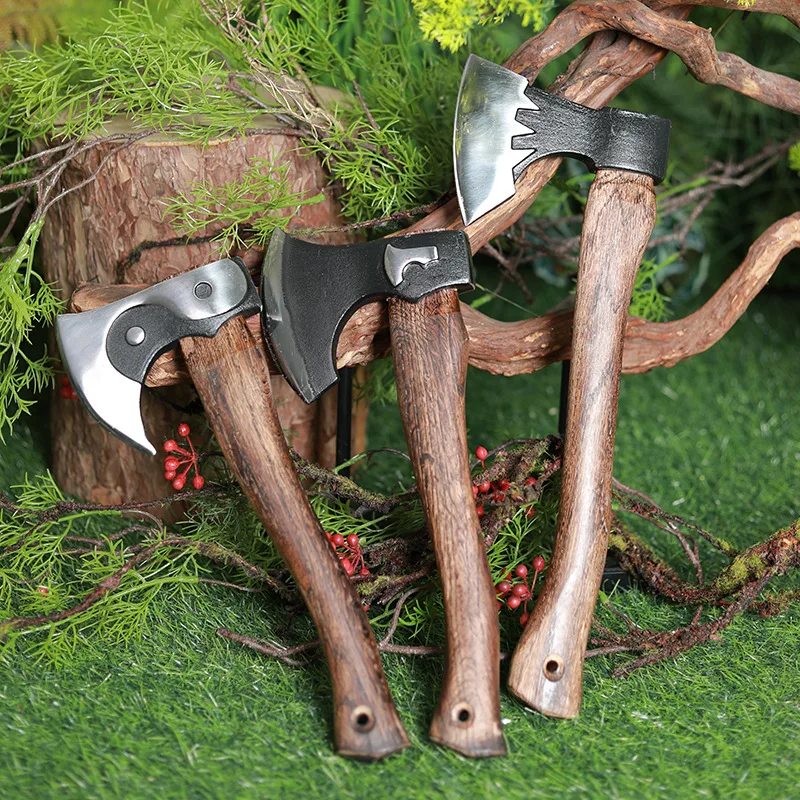 Classic Outdoor Tai Chi Axe Camping Hand Axe Battle Chopping Firewood Hand Forged Woodworking Mountain,mini axe,tactical axe