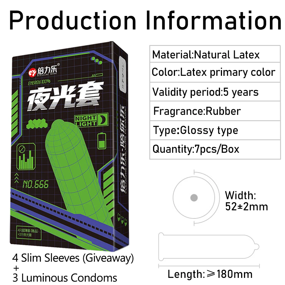 Night Glowing Condoms for Men Fluorescence in The Dark Rubber Condom Noctilucent Penis Sleeves Sex Toys for Women Sex Tools Shop