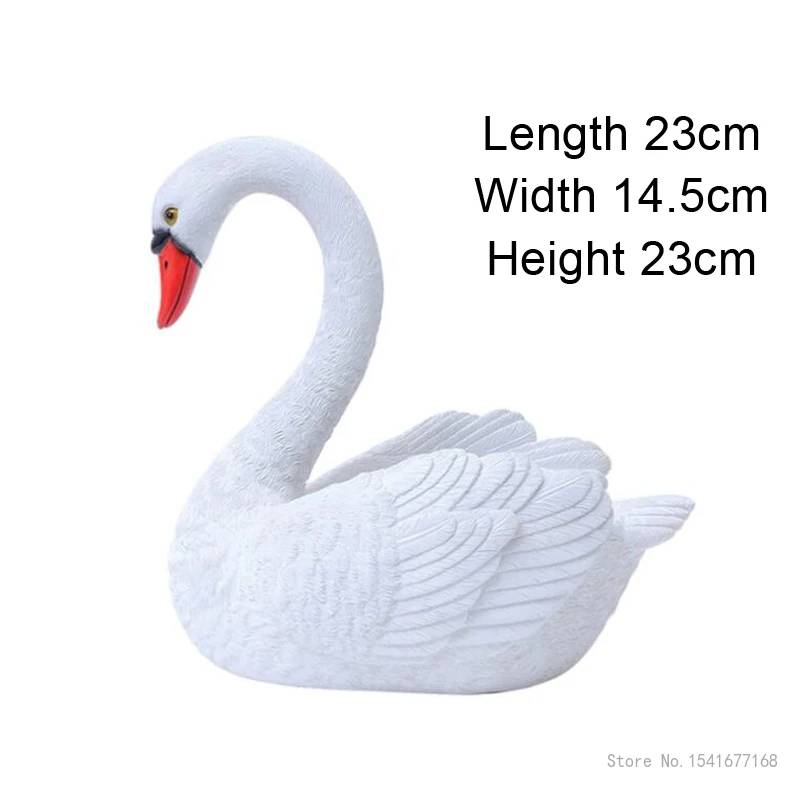 Creative Swan White Flower Pot, Animal Resin Crafts, Courtyard Balcony Garden Layout, Duck Decoration, Outdoor Decoration, 1Pc 6