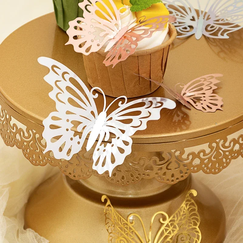 Butterfly 48 Pcs Gift Packing Decorative 3d Butterflies Decals Flower Arrangement Wall Paper Ornament DIY Wrapping